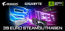Jetzt Gigabyte / Aorus GeForce RTX 4000 SUPER-Grafikkarten bewerten und 30 Euro Steam-Guthaben sichern!