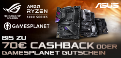 ASUS AMD Sockel AM4-Mainboards mit bis zu 70 Euro Cashback oder 80 Euro Gamesplanet-Gutschein!