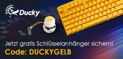 Jetzt Ducky Wobbly-Schlüsselanhänger zu Ducky One 3 Fuji, Yellow, Matcha, Classic oder Daybreak Gaming-Tastaturen sichern!