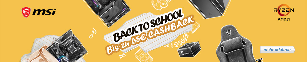 MSI B550-Motherboards & AiO-Wasserkühler jetzt mit Back to School-Cashback!