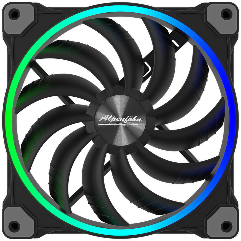 Alpenföhn 120mm Wing Boost 3 ARGB PWM-Lüfter, Triple - schwarz