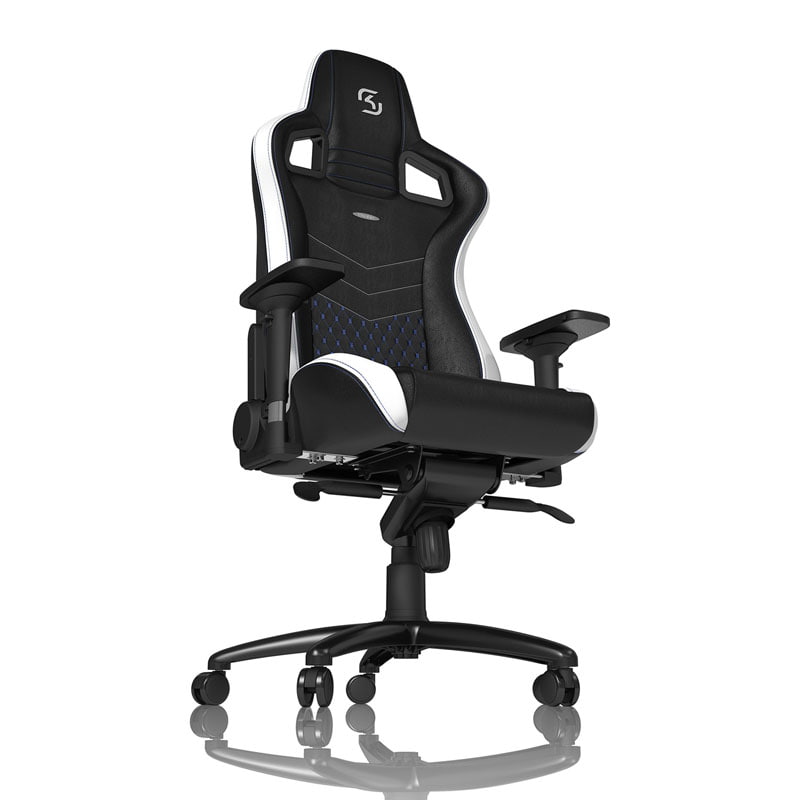 B/ürostuhl Schwarz//Wei/ß//Blau Schreibtischstuhl SK Gaming Edition PU-Kunstleder noblechairs Epic Gamingstuhl