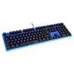 Ducky ONE Gaming Tastatur, MX-Red, blaue LED - transparent/blau